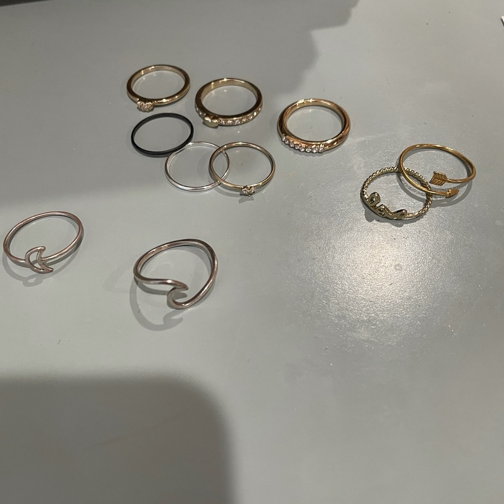 Gold and Silver Rings